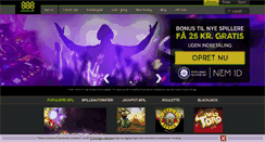 Desktop Screenshot of 888casino.dk